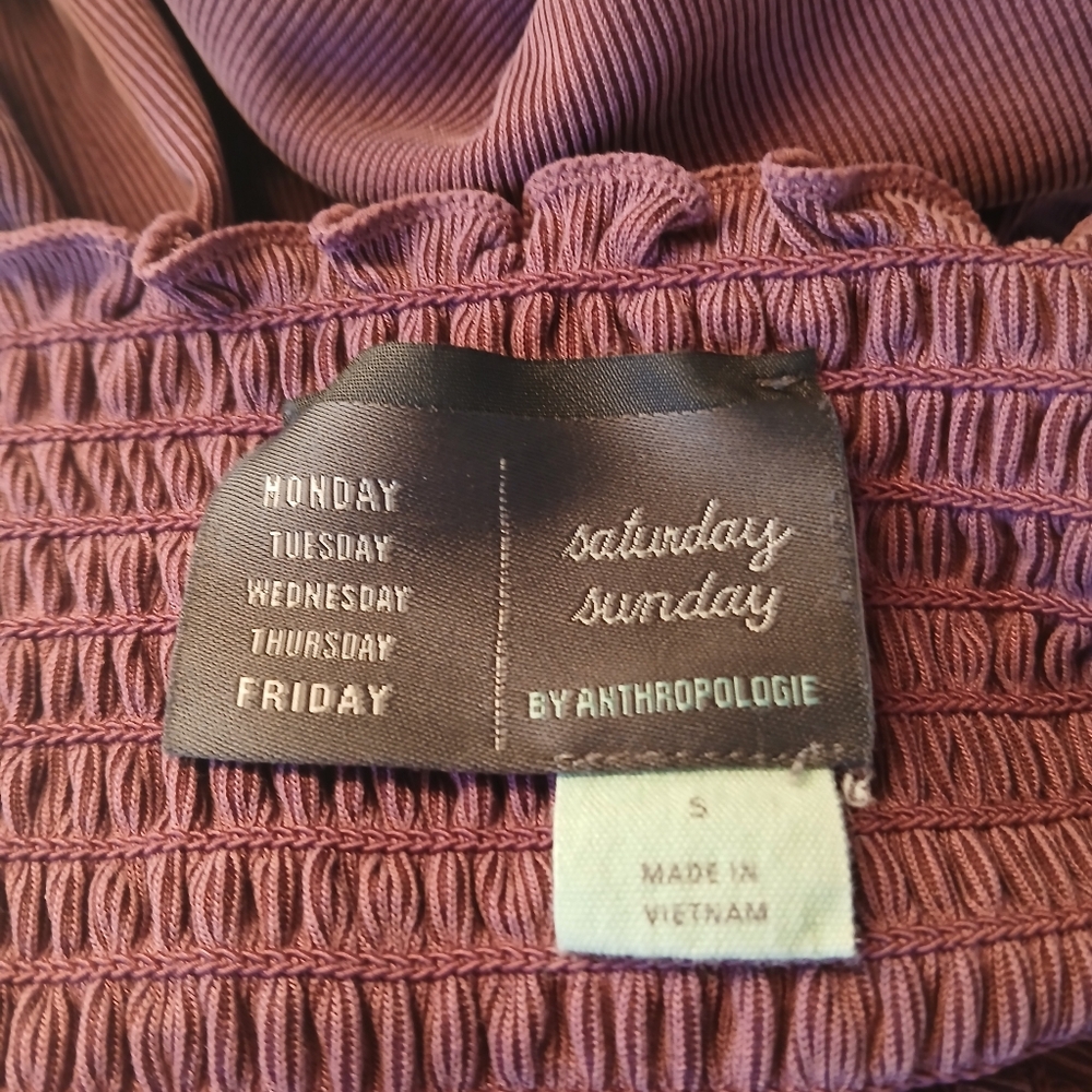 Saturday Sunday Anthropology Purple Wide Legged Jumpsuit Small - Picture 7 of 9